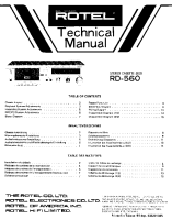 Rotel RD-560 - Technical manual 